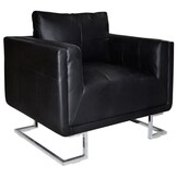 vidaXL Fauteuil Kunstleer Zwart (40% Korting) - 1 Exemplaar