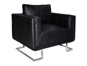 vidaXL Fauteuil Kunstleer Zwart (40% Korting) - 1 Exemplaar