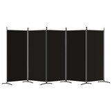 vidaXL Kamerscherm 5 panelen (433x180cm) - Zwart (40% korting!)