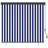 vidaXL Rolgordijn Buiten 160x250cm Blauw/Wit - 76% Korting!