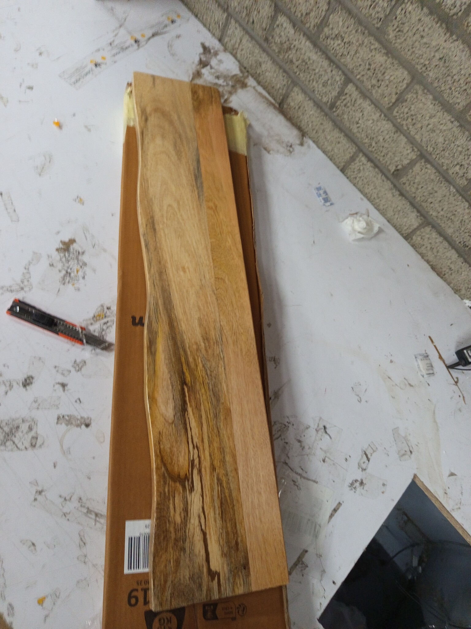 vidaXL Tafelblad Massief Mangohout - Natuurlijke Rand - 90x20cm (55% Korting)