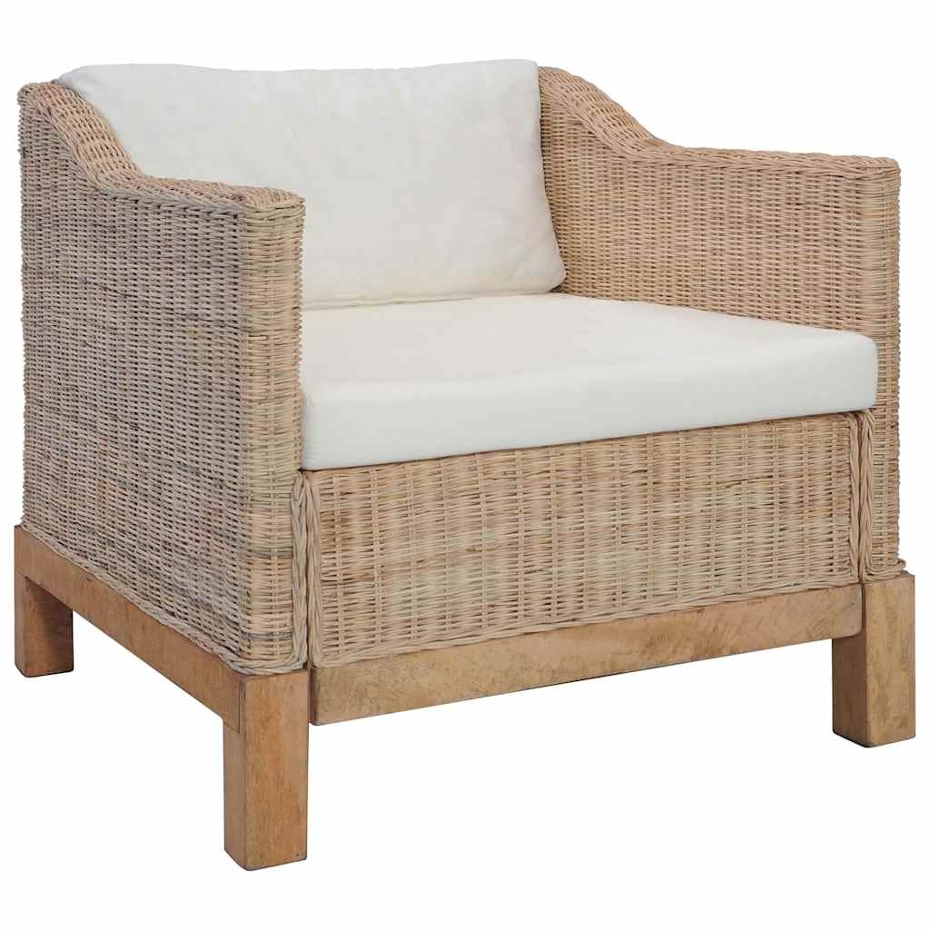 vidaXL Fauteuil Rattan Natuurlijk (35% Korting) - Ongebruikt!