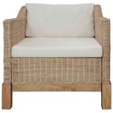 vidaXL Fauteuil Rattan Natuurlijk (35% Korting) - Ongebruikt!