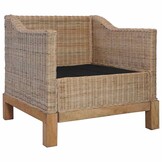vidaXL Fauteuil Rattan Natuurlijk (35% Korting) - Ongebruikt!