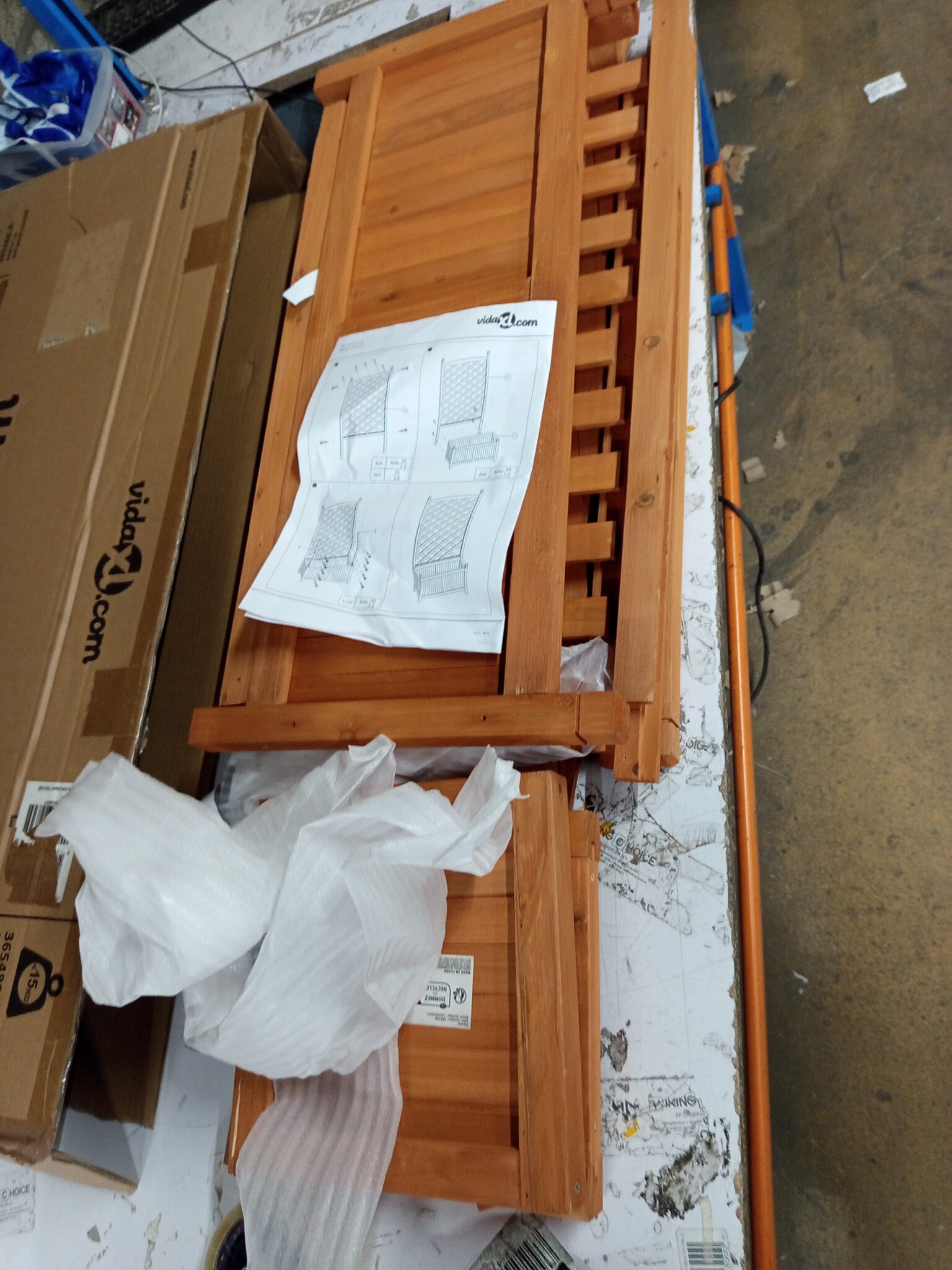 vidaXL Plantenbak met latwerk - Massief Vurenhout (60% korting)