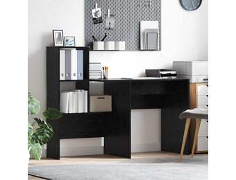vidaXL Bureau met Plank Zwart Eiken - 40% Korting!