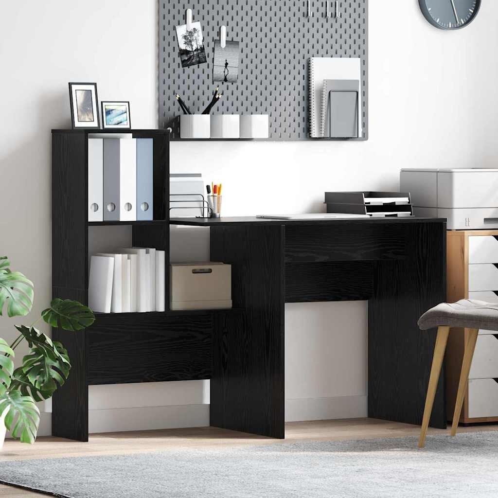vidaXL Bureau met Plank Zwart Eiken - 40% Korting!