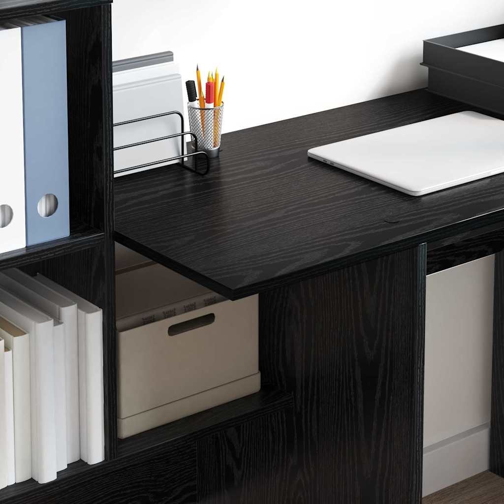 vidaXL Bureau met Plank Zwart Eiken - 40% Korting!