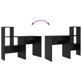 vidaXL Bureau met Plank Zwart Eiken - 40% Korting!