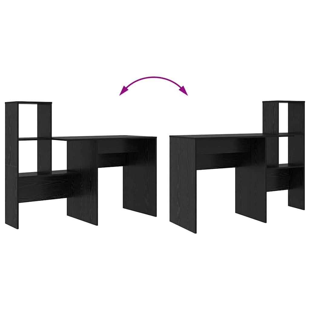 vidaXL Bureau met Plank Zwart Eiken - 40% Korting!