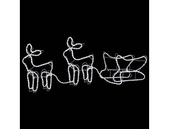 VidaXL Rendier & Slee Kerstverlichting - 576 LED's - 40% Korting