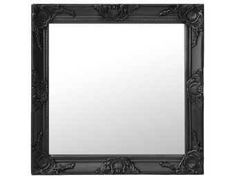 VidaXL Barok Wandspiegel 60x60cm Zwart - 40% Korting!
