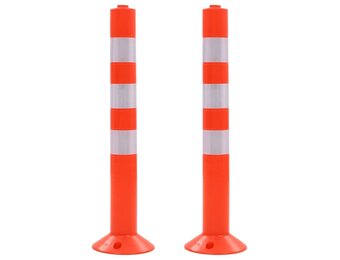 vidaXL Verkeerspalen 75 cm (Kunststof) - 2 Stuks - Nu 40% Korting!
