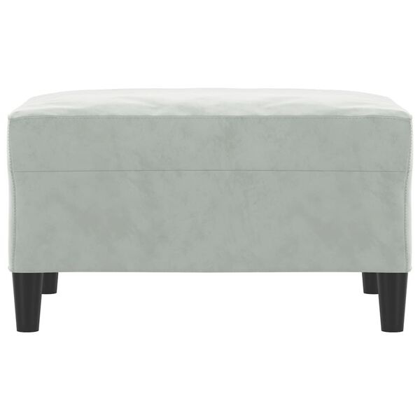 vidaXL Voetenbank Fluweel Lichtgrijs 70x55x41 cm | 40% Korting