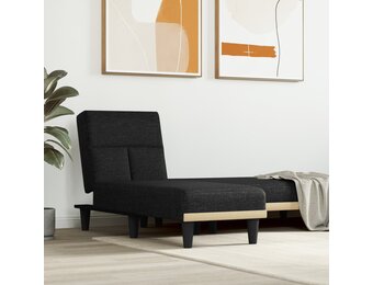 vidaXL Chaise longue zwart - 40% Korting