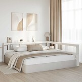 vidaXL L-vormig Boekenkast Hoofdeinde - Massief Grenenhout Wit (40% Korting!)