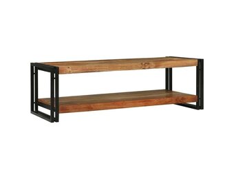 vidaXL Salontafel - Massief Acaciahout & Staal - Bruin - Nu 40% Korting!