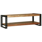 vidaXL Salontafel - Massief Acaciahout & Staal - Bruin - Nu 40% Korting!