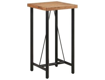 vidaXL Bartafel 55x55x107 cm Acaciahout & IJzer - 55% Korting