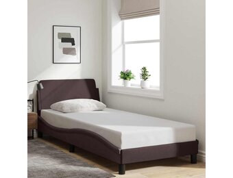 vidaXL Bedframe 90x190cm Stoffen Donkerbruin - 55% Korting!