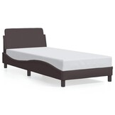 vidaXL Bedframe 90x190cm Stoffen Donkerbruin - 55% Korting!