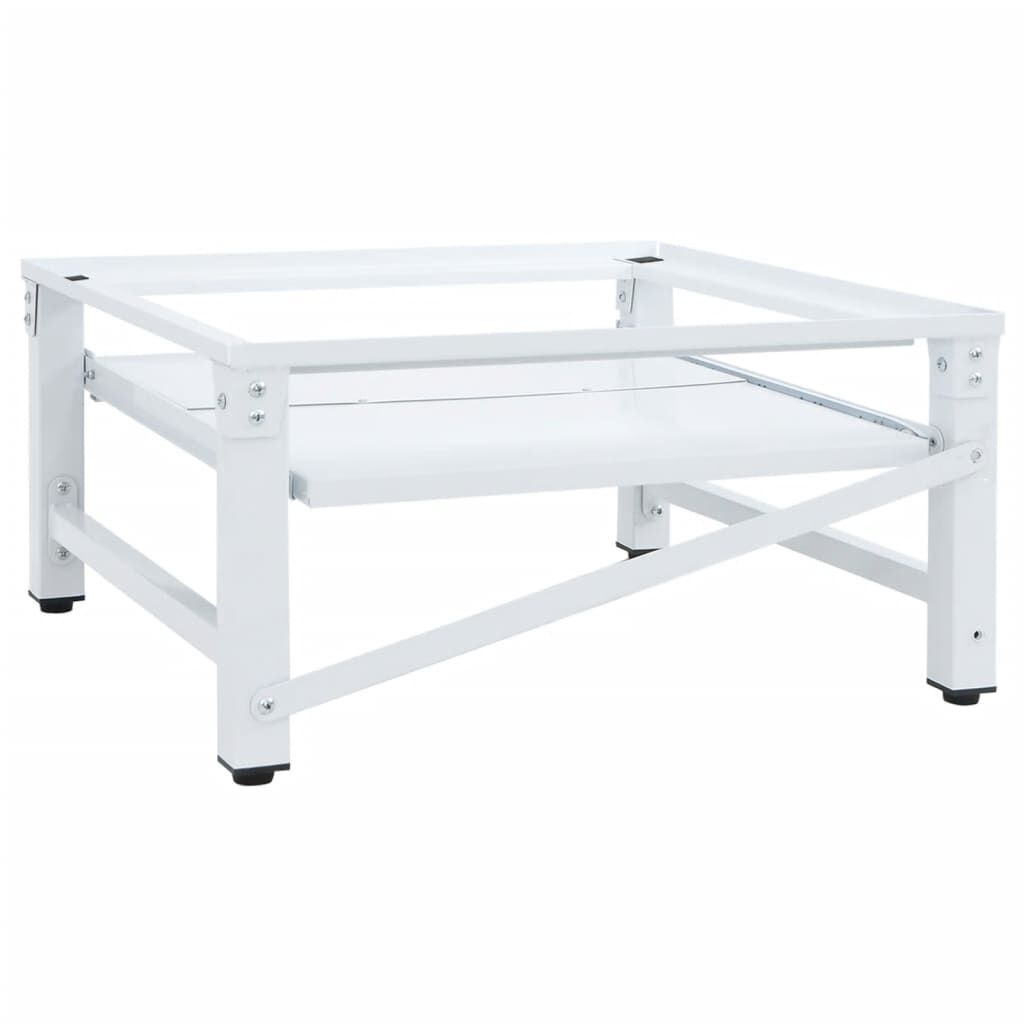 vidaXL Wasmachineverhoger met schap (wit) - 56% korting!