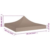 vidaXL Partytentdak Taupe 3x3m (40% Korting) - Ideale Vervanging