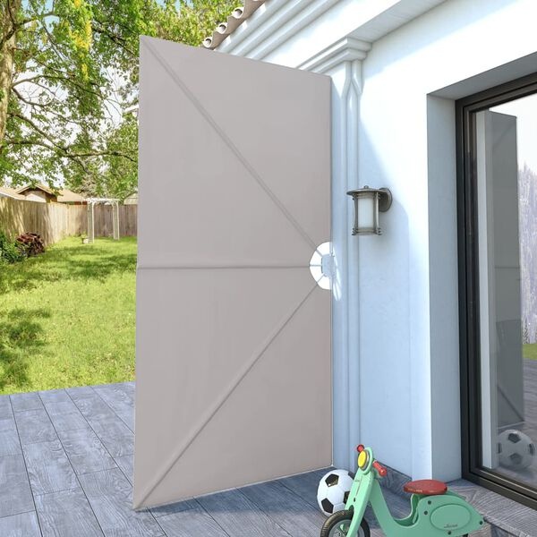 vidaXL Inklapbaar Terrasscherm 300x150 cm Crème | 61% Korting!