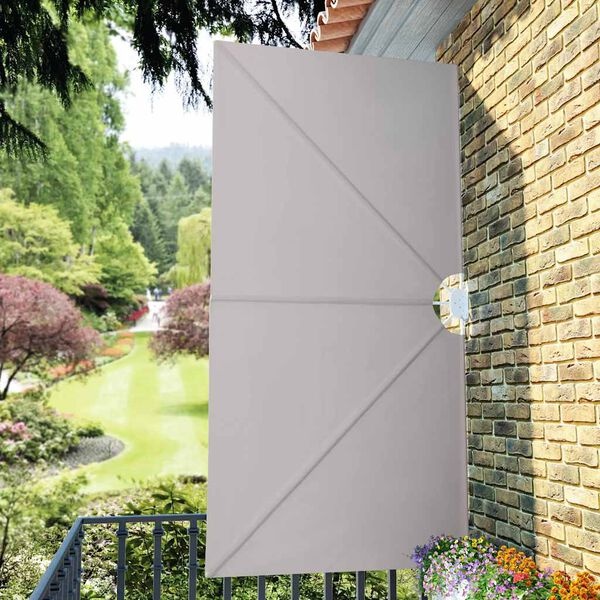 vidaXL Inklapbaar Terrasscherm 300x150 cm Crème | 61% Korting!