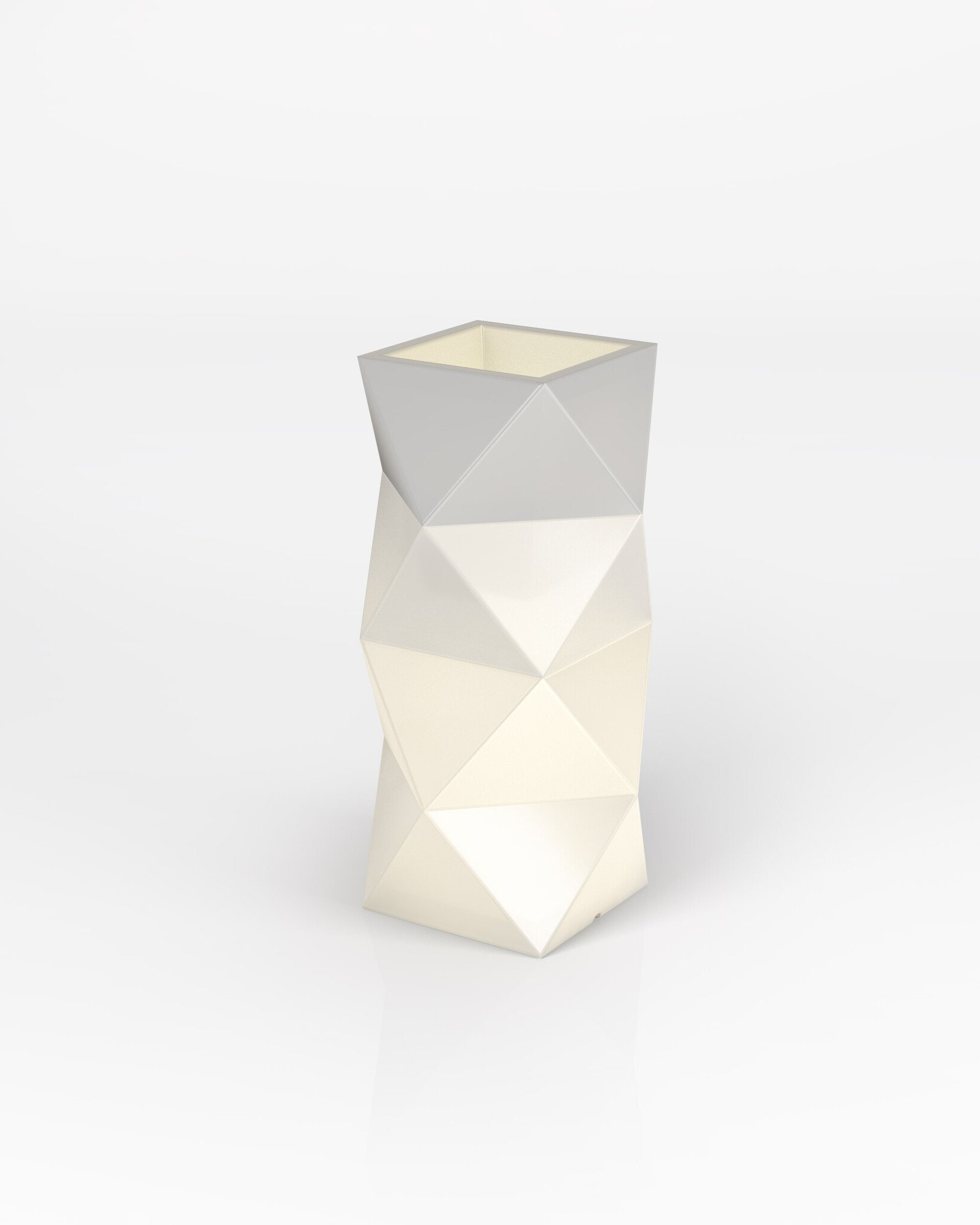 Bloempot Monumo Asti 78cm met LED verlichting - Wit - 56% Korting!