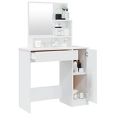 vidaXL Kaptafel met Spiegel - Hoogglans Wit - 35% Korting!