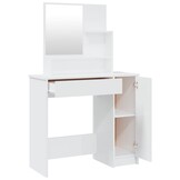 vidaXL Kaptafel met Spiegel - Hoogglans Wit - 35% Korting!