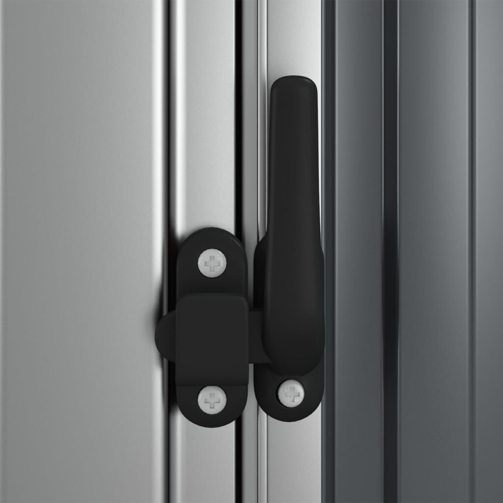 vidaXL Tuinschuur Grijs Staal 118,5x97x209,5 cm - 46% Korting