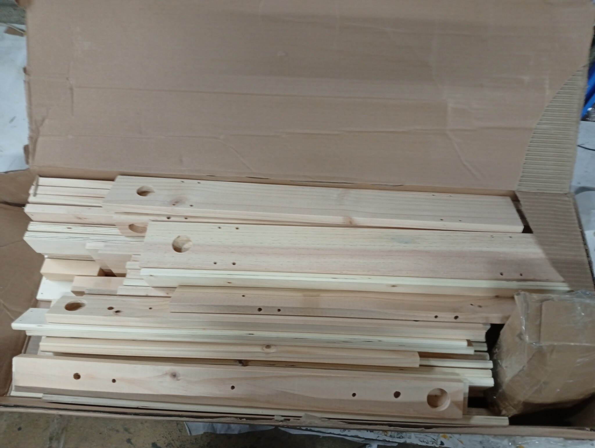 vidaXL Bedframe LED massief hout 150x200 cm King Size