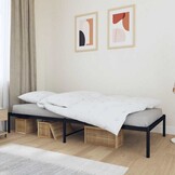 vidaXL Bedframe Zwart 90x200 cm - 60% Korting