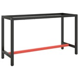 VidaXL Werkbankframe Matzwart/Rood - 40% Korting!