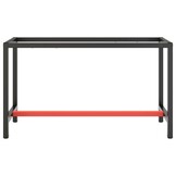VidaXL Werkbankframe Matzwart/Rood - 40% Korting!