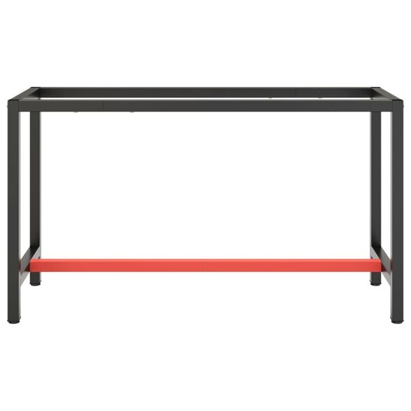 VidaXL Werkbankframe Matzwart/Rood - 40% Korting!