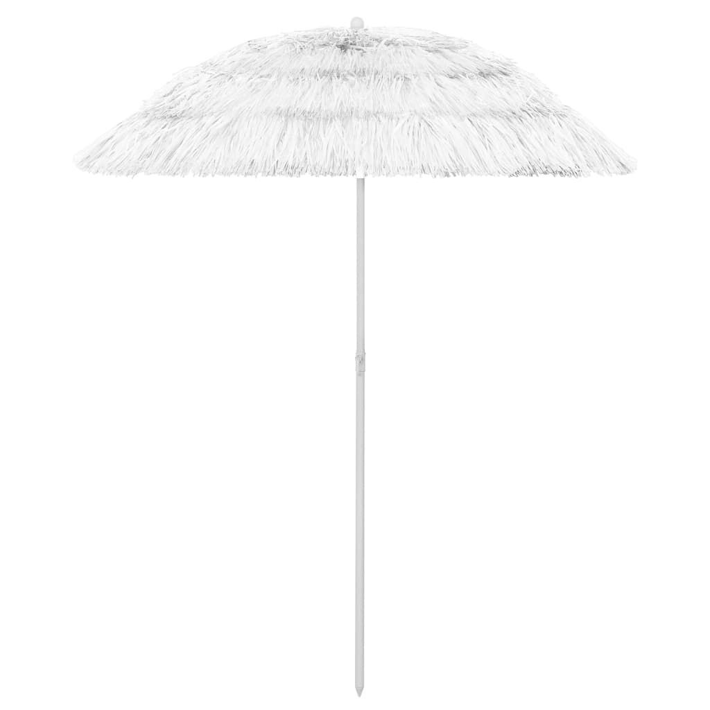 vidaXL Hawaï Strandparasol 180 cm Wit - Nu 40% Korting!