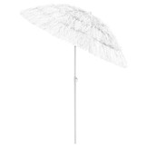 vidaXL Hawaï Strandparasol 180 cm Wit - Nu 40% Korting!