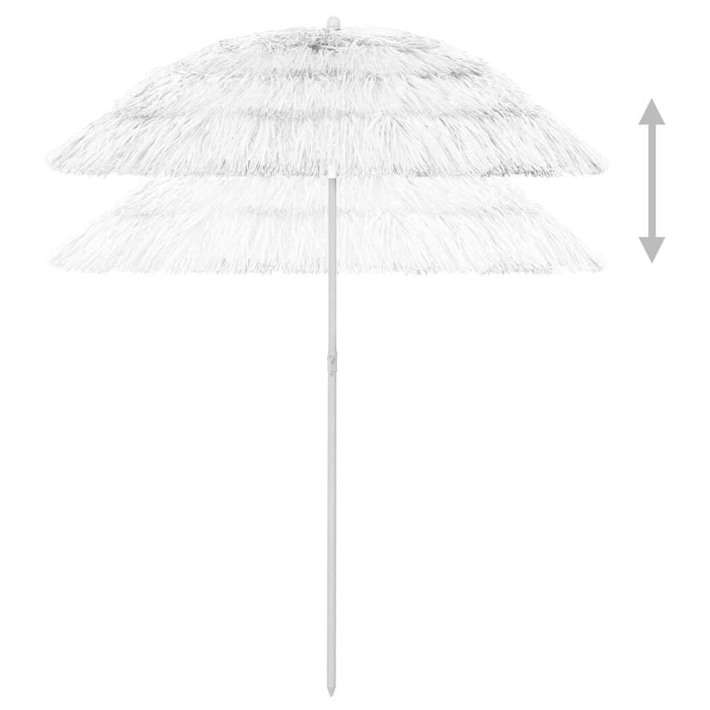 vidaXL Hawaï Strandparasol 180 cm Wit - Nu 40% Korting!
