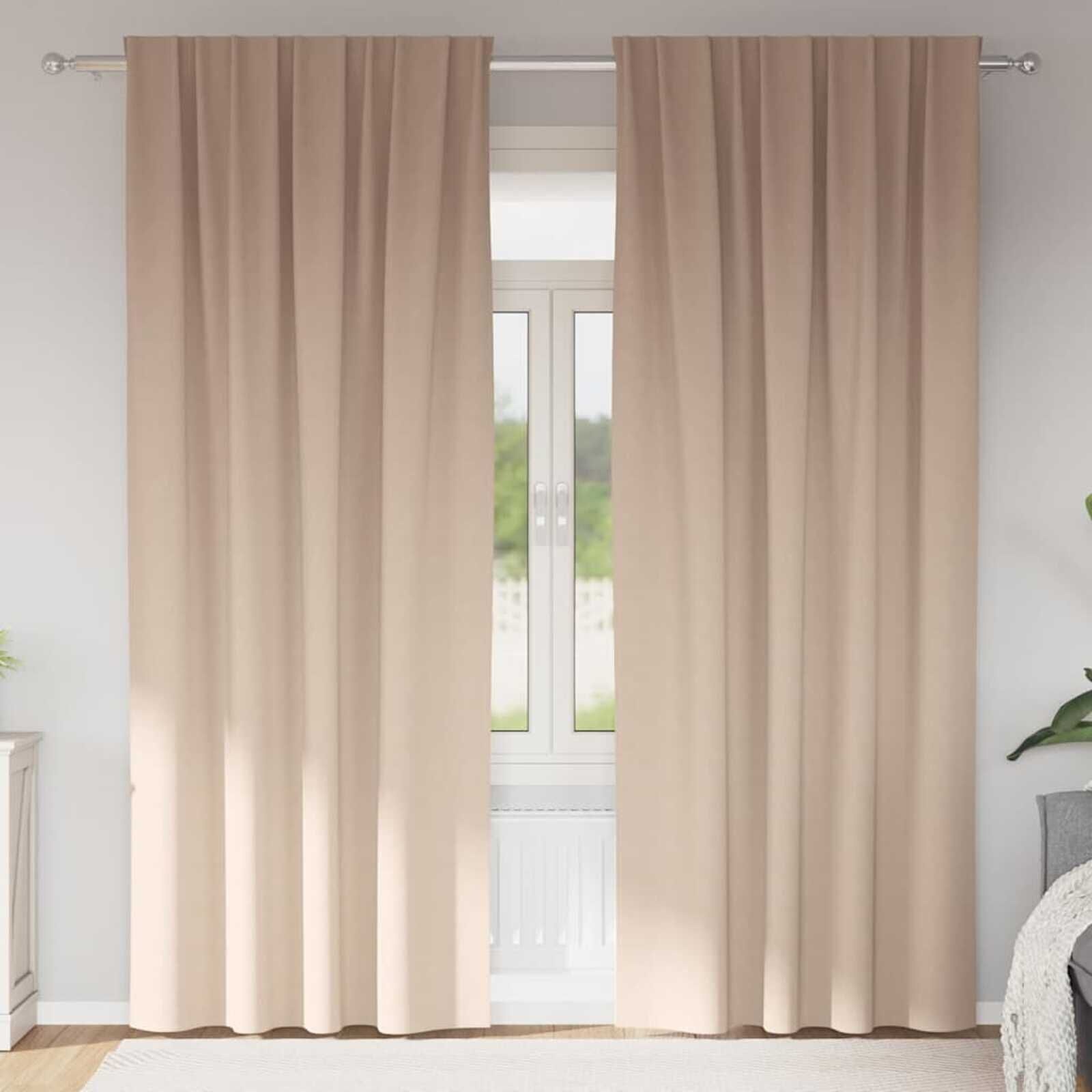 vidaXL Gordijnen Taupe - 2 stuks - 35% Korting