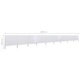 vidaXL Windscherm 9-panelen (1200x160 cm) Zandwit - 61% Korting!