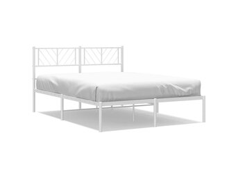 vidaXL Bedframe Metaal Wit 150x200 cm - 40% Korting!