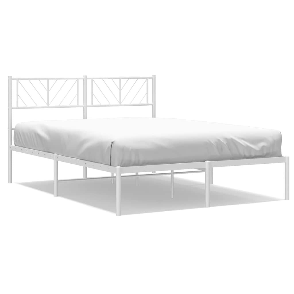 vidaXL Bedframe Metaal Wit 150x200 cm - 40% Korting!