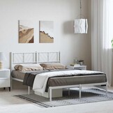 vidaXL Bedframe Metaal Wit 150x200 cm - 40% Korting!
