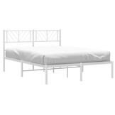 vidaXL Bedframe Metaal Wit 150x200 cm - 40% Korting!