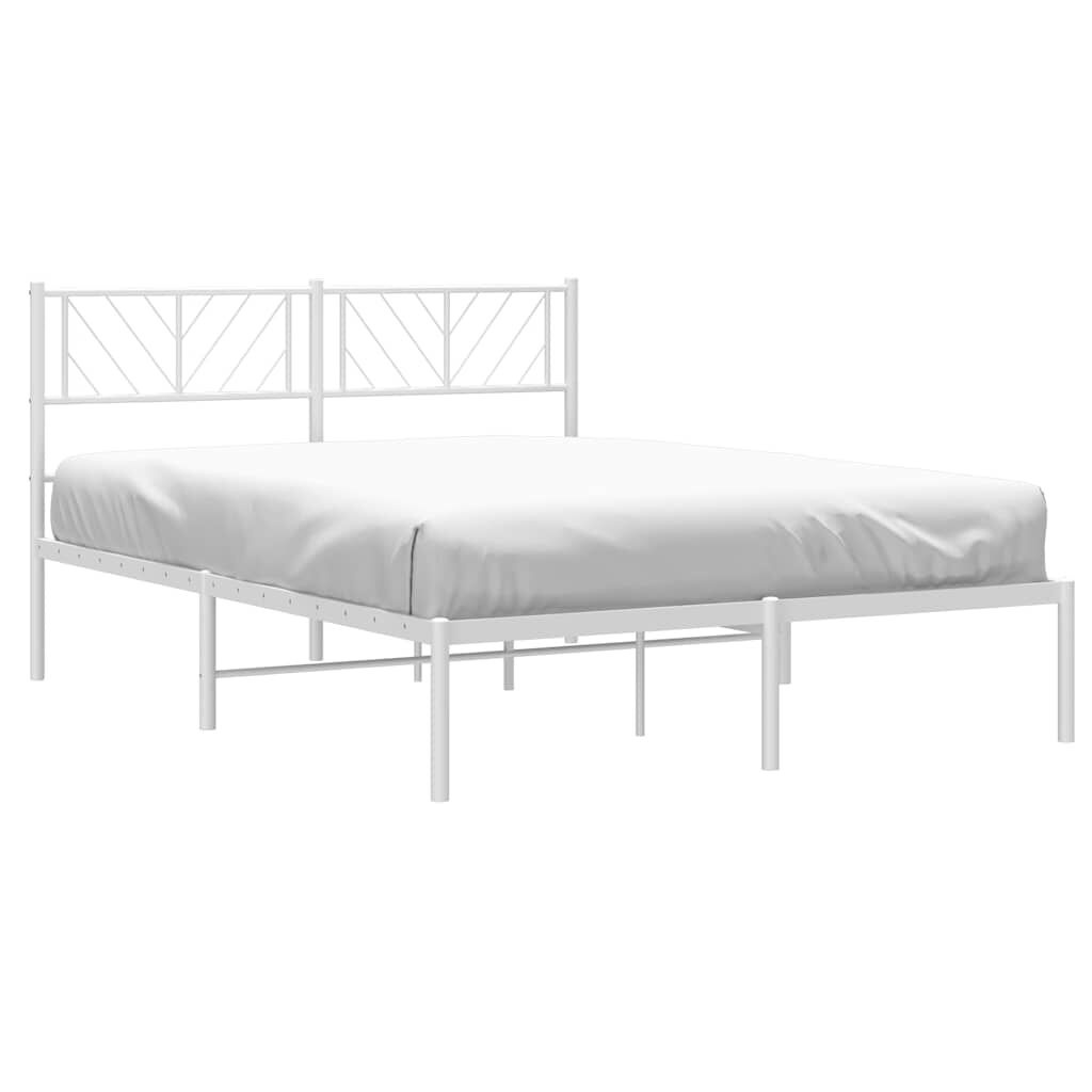 vidaXL Bedframe Metaal Wit 150x200 cm - 40% Korting!
