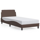 vidaXL Bedframe "Dover" Kunstleer Bruin 80x200 cm - Nu 55% Korting!