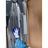 vidaXL Tuinschuur Gedeukt - 60% Korting! 116x45x175 cm Staal Grijs